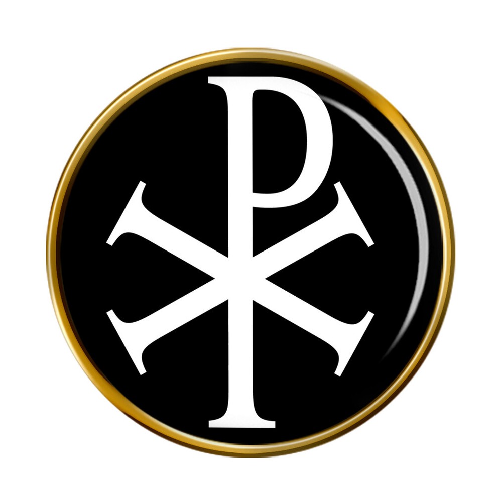 Chi-Rho Chrismon Pin Badge