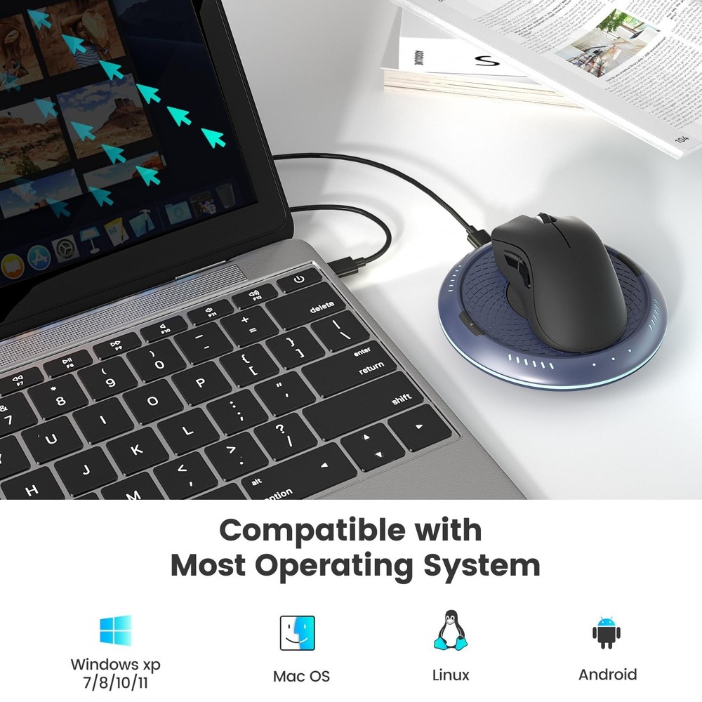 Cloudeck Mouse Mover Undetectable Mouse Jiggler with ON/Off Switch,Turn & Sto...