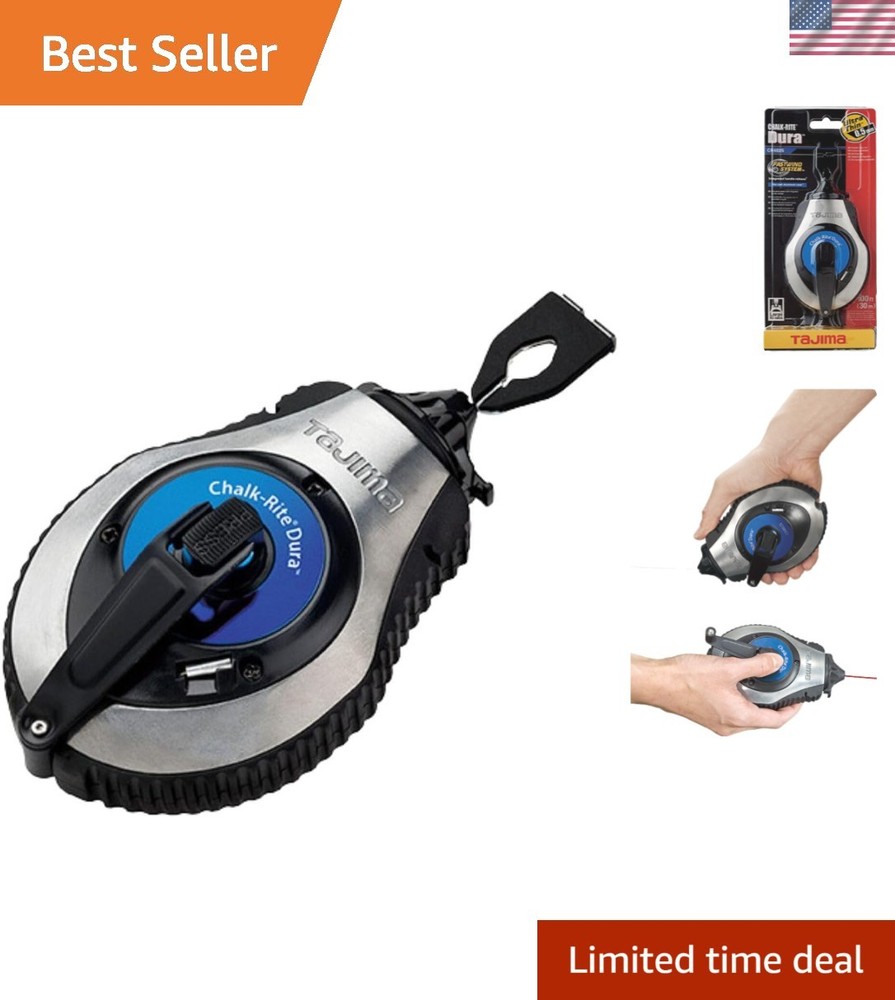 Ultra-Fine Chalk Line Box with Durable Aluminum Case and Easy Refill System