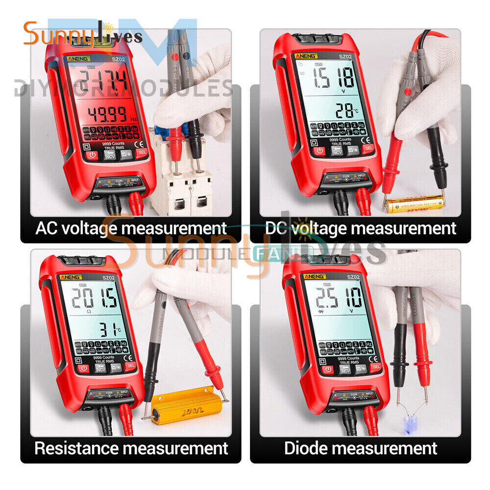 Digital Multimeter Voltmeter Resistance Capacitance Temp Transistor Tester Meter