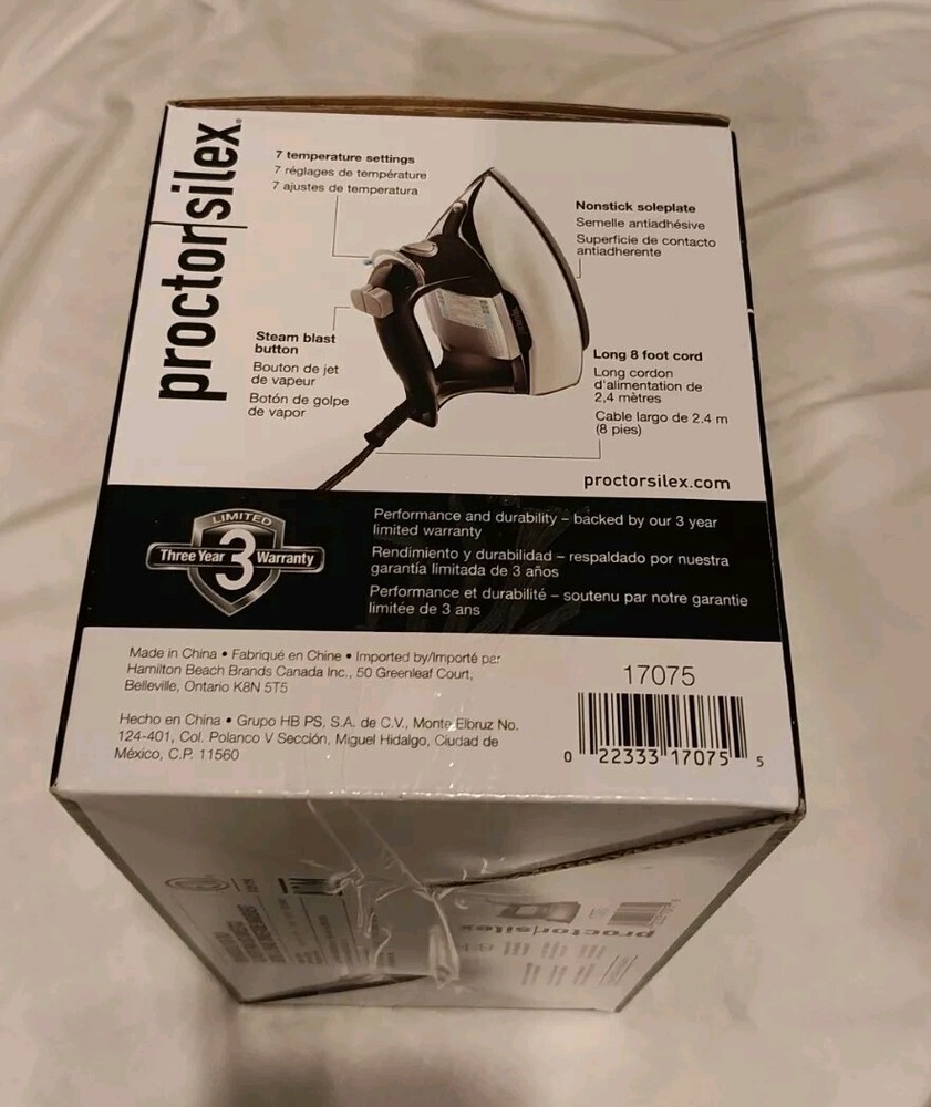 Proctor Silex 17075 7-Temperature Retro Iron