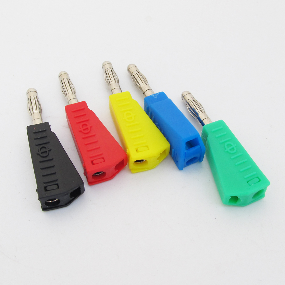 1set 5Colors Stackable Brass 4mm Banana Plug Lantern Speaker Cable Connector