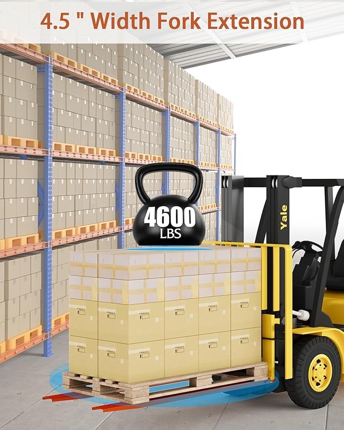 2PCS 94" Forklift Extensions Heavy-Duty 4.5" Wide Pallet Fork Extensions Orange