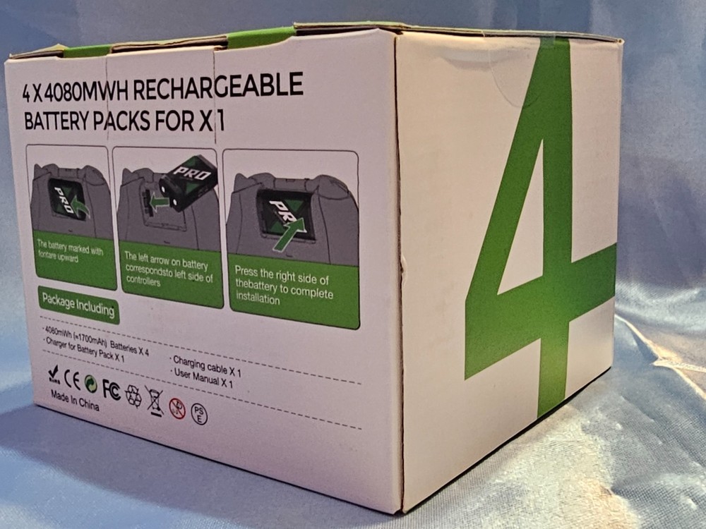 UPGRADED CHARGER FOR XBOX ONE CONTROLLER BATTERY PACK W/CHARGING CABLE