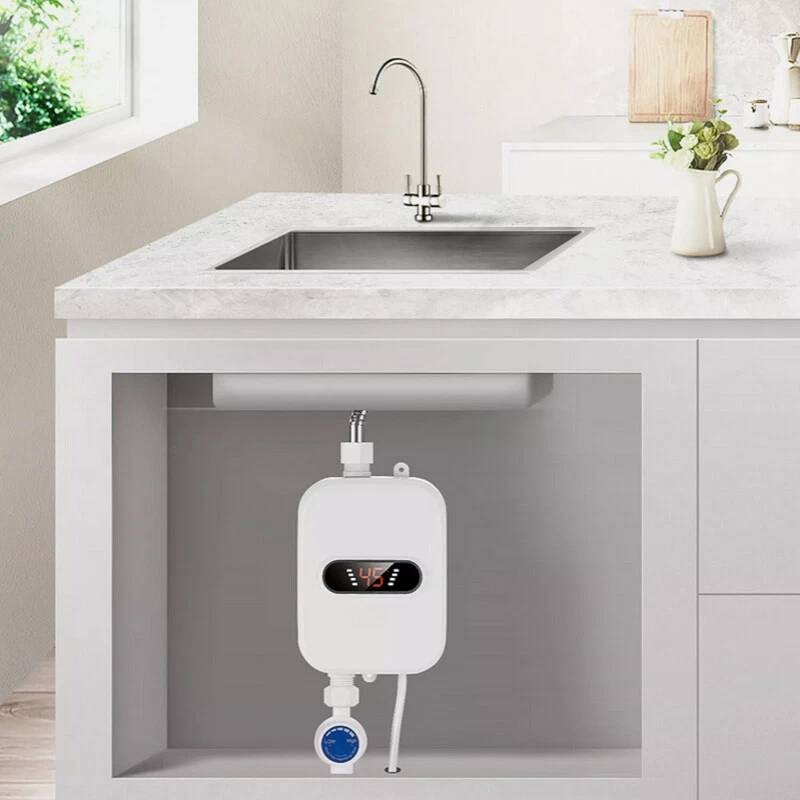 3500W 110V Small Tankless Hot Water Heater Shower Electric Water Heater