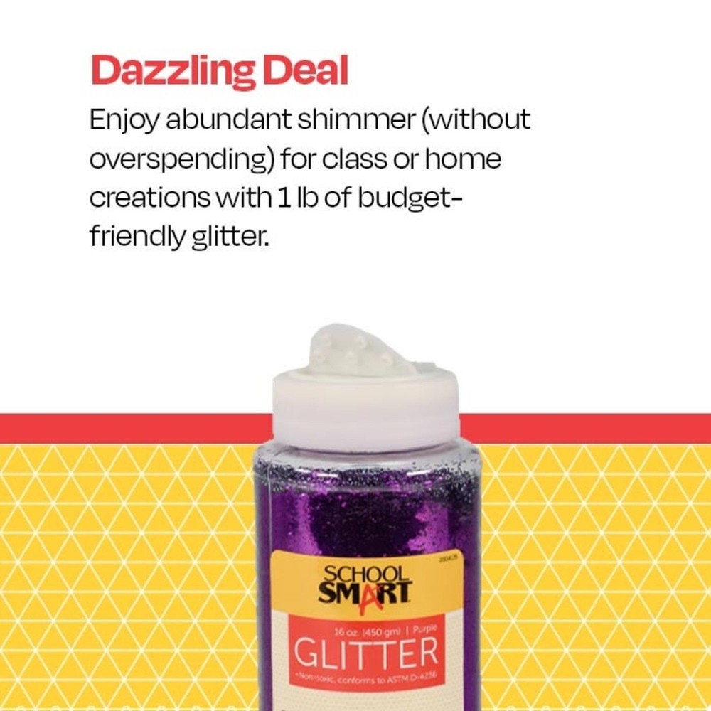 Craft Glitter 1 Pound Jar Purple