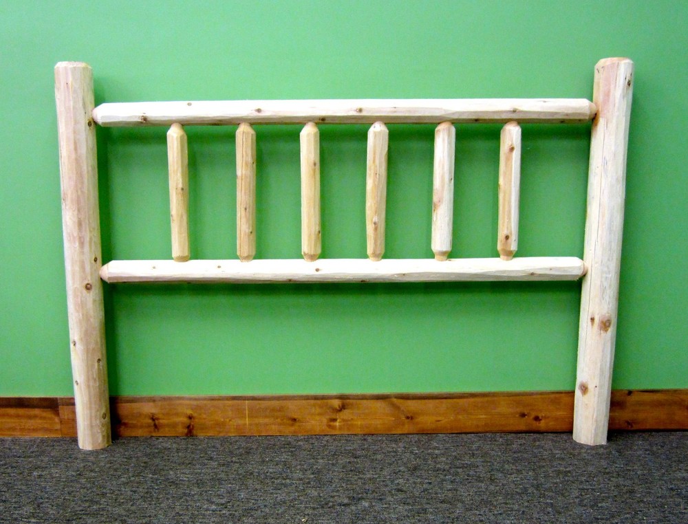 Log Headboard~Queen~ Unfinished Solid White Cedar | USA Handmade | Free Shipping