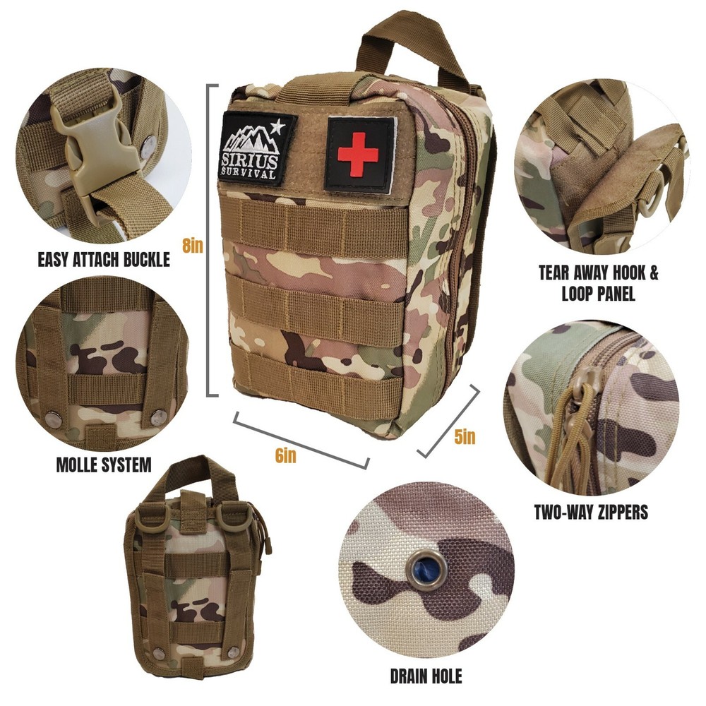 Premium 250 Piece Molle Survival & First Aid Kit