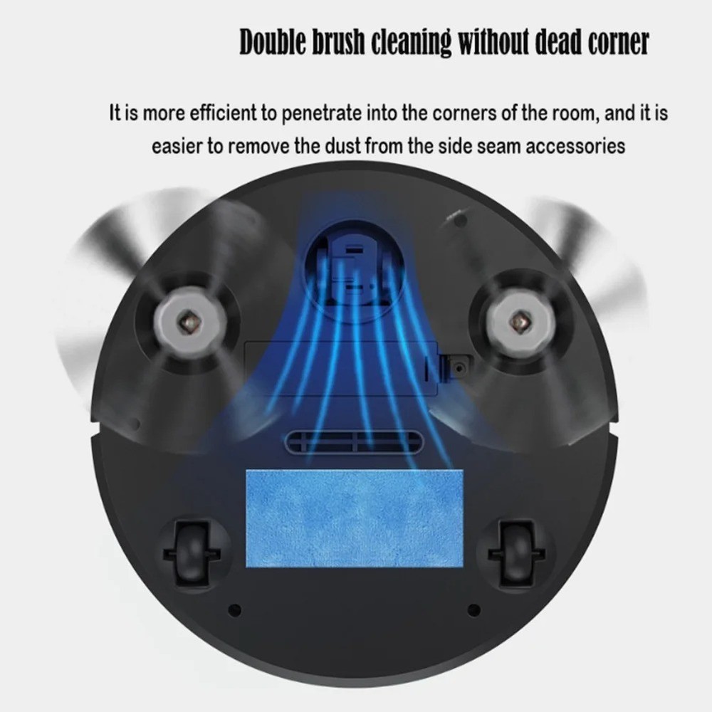 3-in-1 Robot Vacuum Cleaner USB Rechargeable Smart Navigation To Avoid Objects A