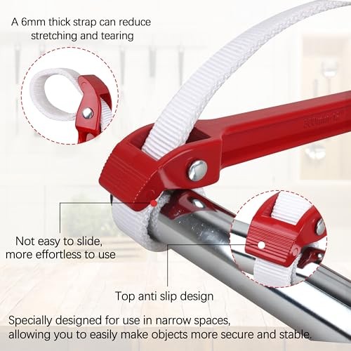 12" Handle Strap Wrench, Adjustable Nylon Pipe Wrench - Oil Filter Opener for