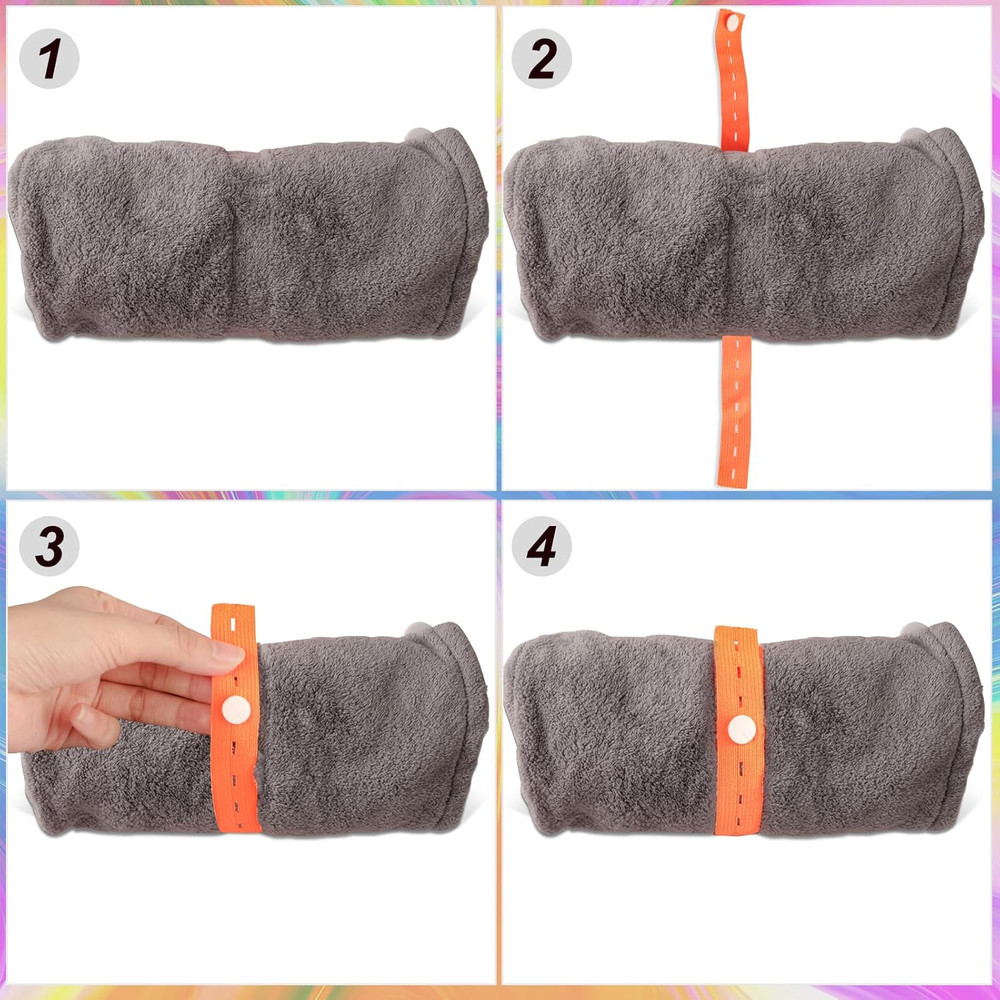60Pcs Roll-Up Clothes Storage Elastic Band, Adjustable Clothing Storage Binding