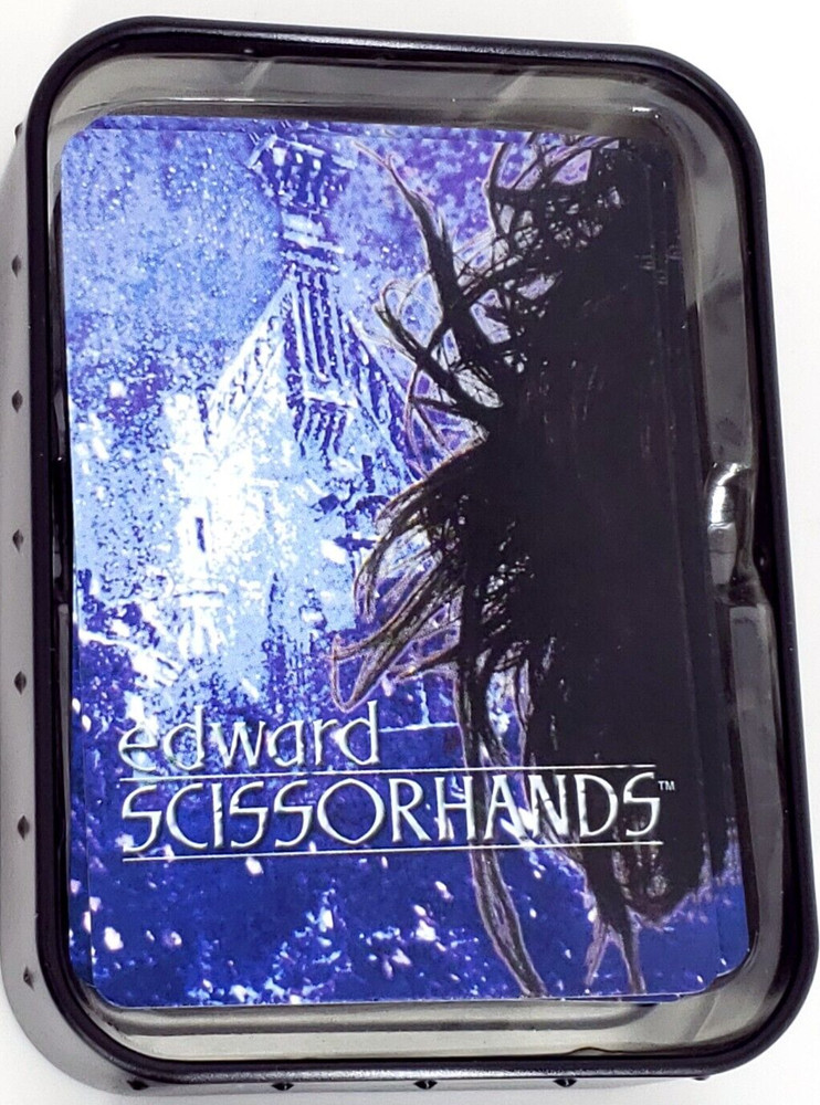 Edward Scissorshands Playing Cards in Matching Tin 2004 Rix Products