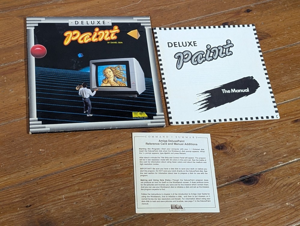 Amiga Deluxe Paint ~ Electronic Arts EA Daniel Silva ~ Docs Only ~ No Diskettes