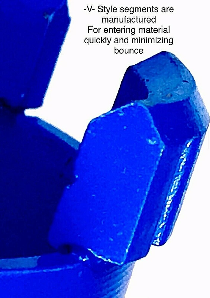 2" & 3" Dry Diamond Core Bit with SDS MAX shank Adapter & Pilot bit
