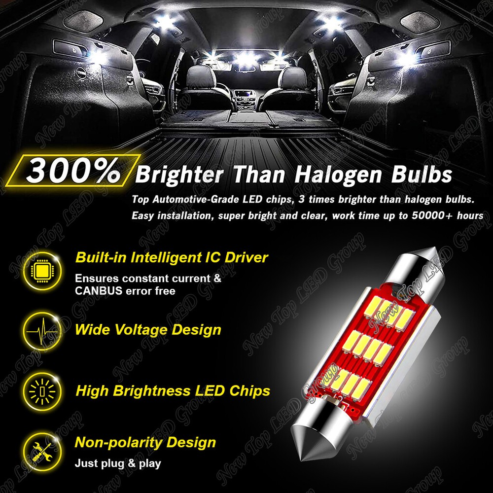 CANBUS White LED Lights Interior Package Kit for 2007 - 2013 BMW X5 Series E70