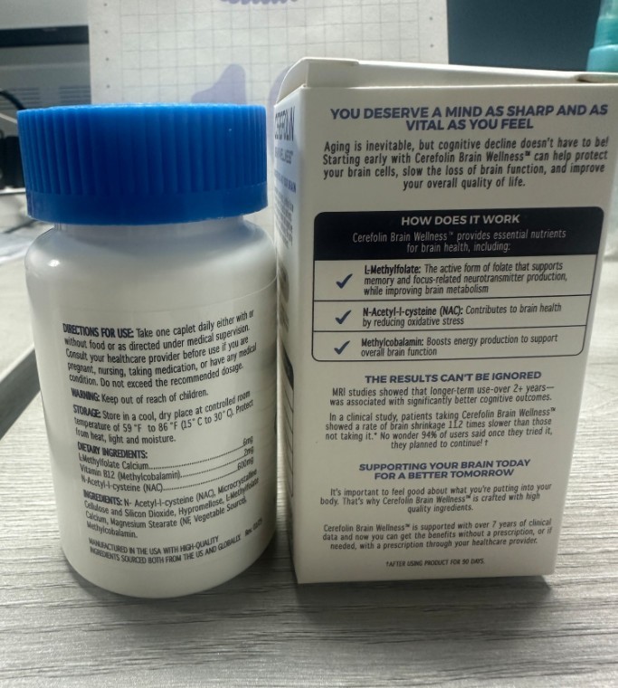 Cerefolin Brain Wellness, Targeted Nutrition for Cognitive Support, Improves Mem