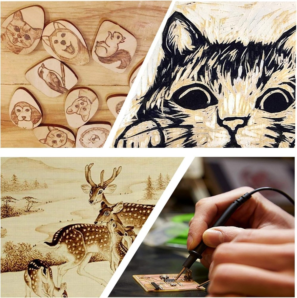 110-Piece Wood Burning Kit with Adjustable Temperature for Crafting Projects