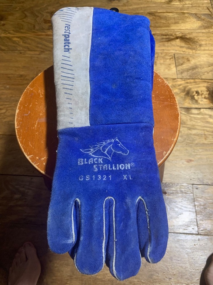Revco Padded Long-Cuff Split Cowhide Stick 21" Welding Gloves