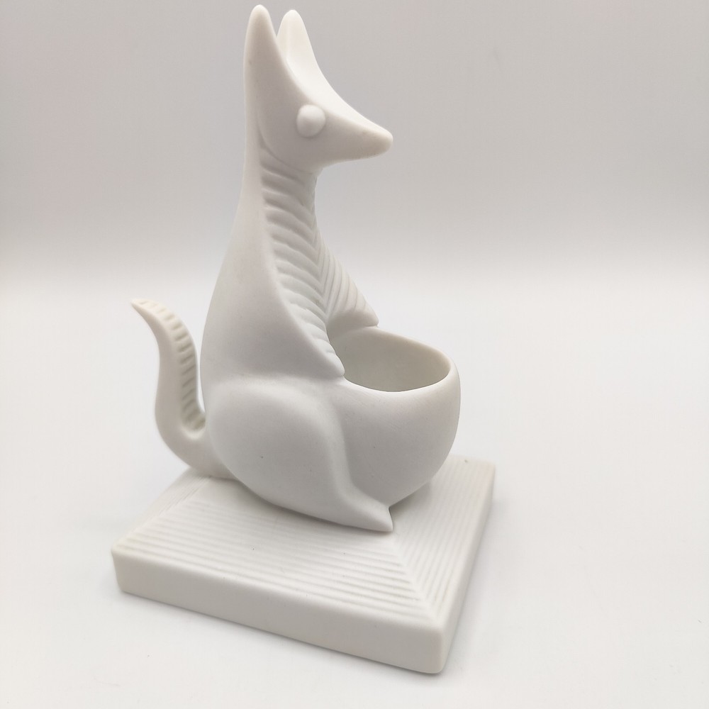 Jonathan Adler Kangaroo Match Striker Holder - White Ceramic 5.5" tall