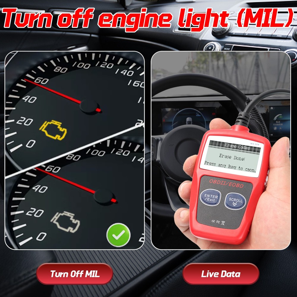 Car OBD2 Scanner OBDII Auto Code Reader Diagnostic Scan Tool for POLARIS ATV