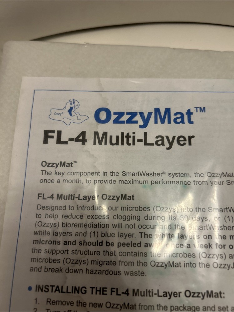 OzzyMat -Multi-Layer FL-4 Ozzymat, For Smart washer System.