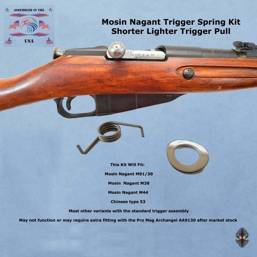 Fits Mosin Nagant Trigger Spring Kit Produces a Shorter Lighter Trigger Pull