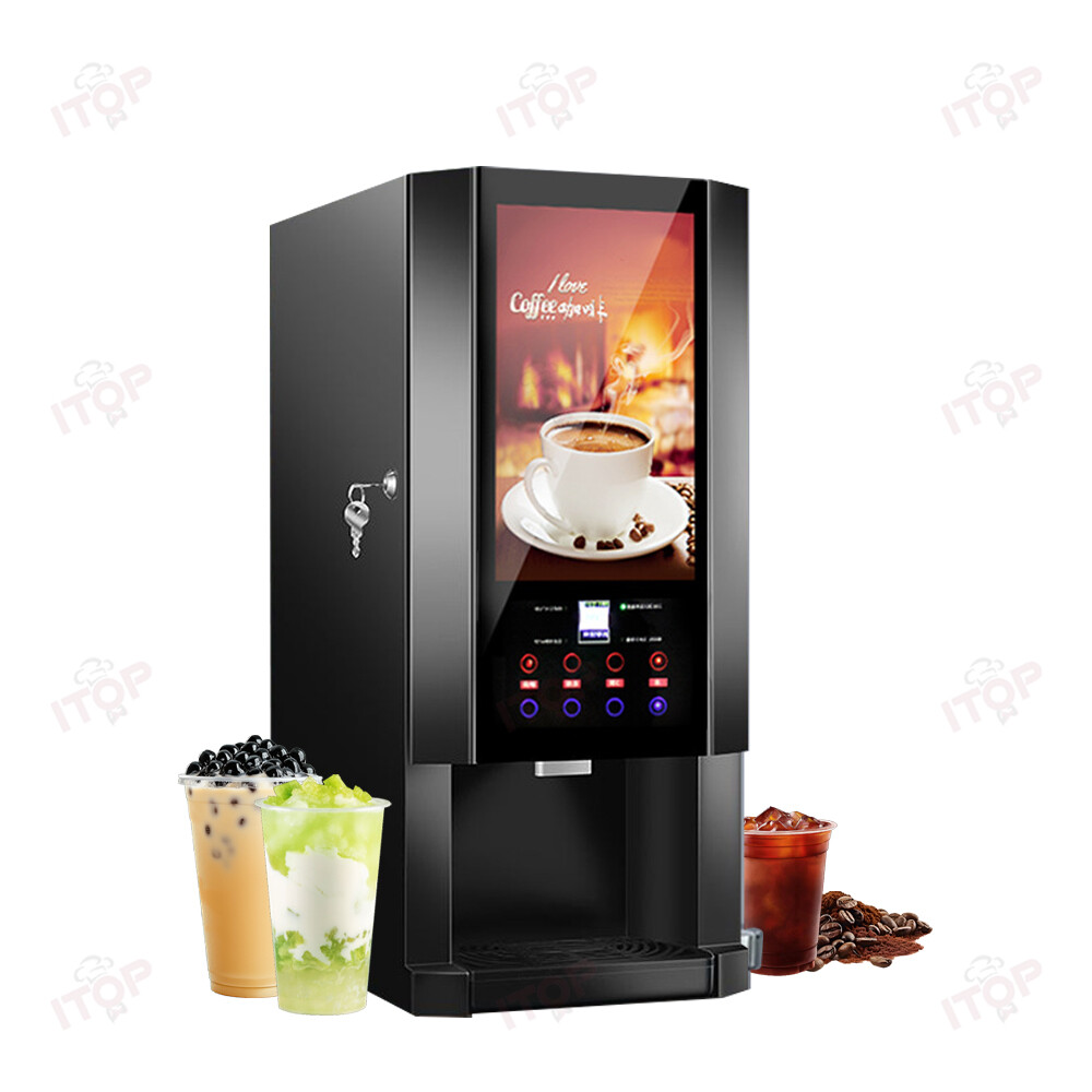 Multi-Function Commercial Coffee Machine Hot Cold Instant Coffee Maker 110V/220V