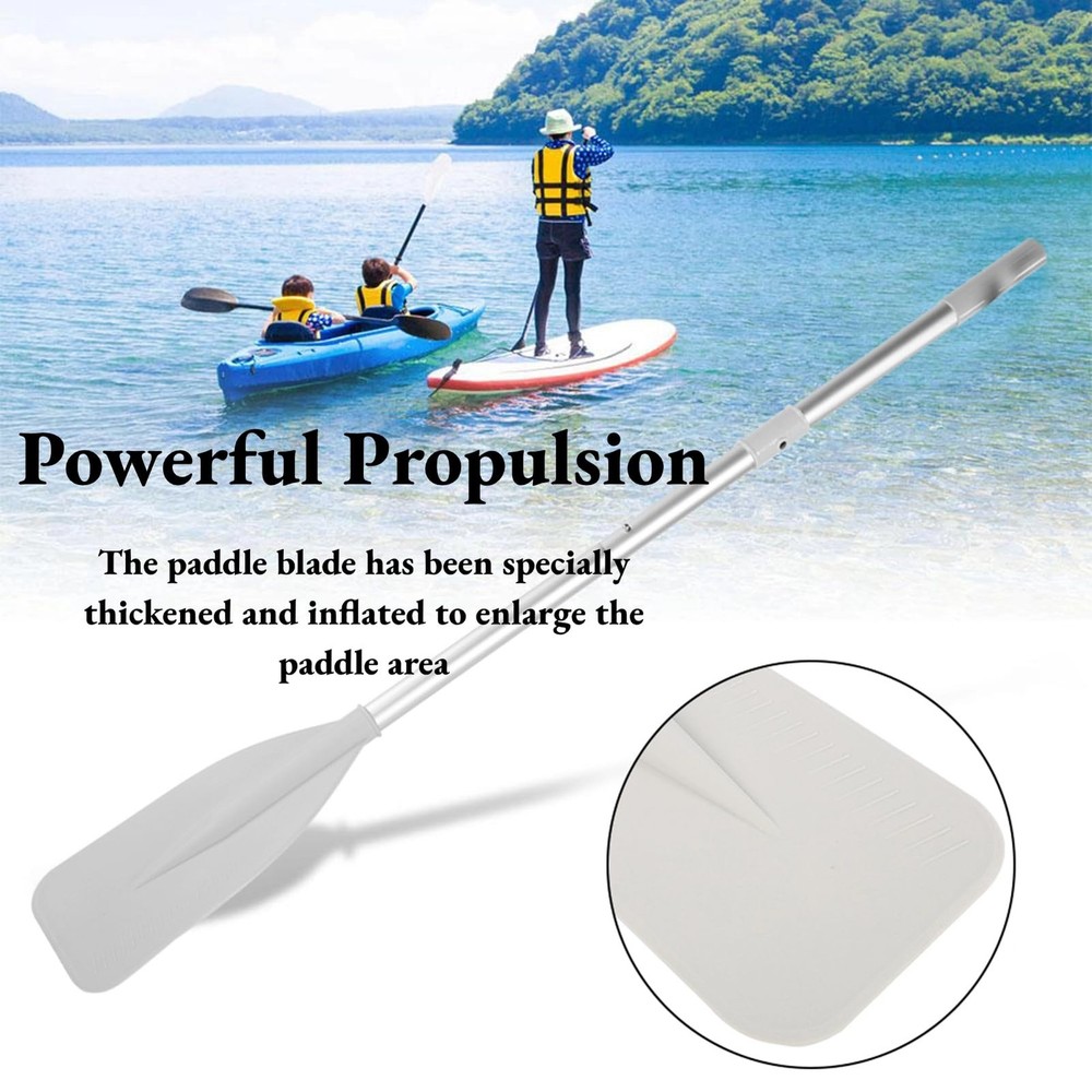 2Pcs Inflatable Dinghy Oars, Dinghy Canoe, Silver Dinghy Paddle Boat Durable ...