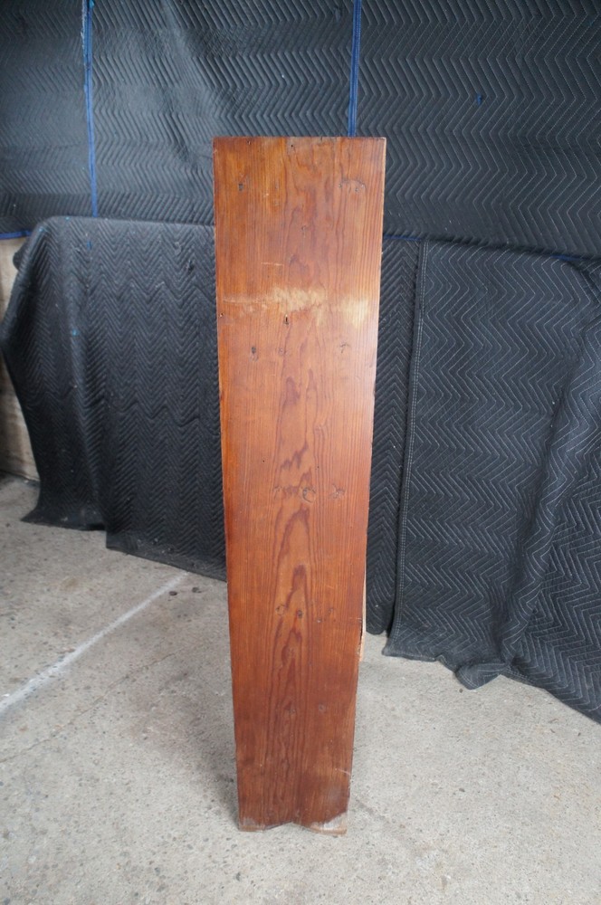 Primitive Oak 6 Shelf Library Bookcase Bookshelf Office Console 58"