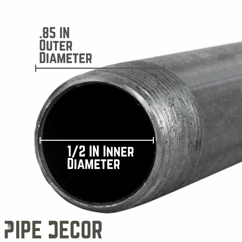 1/2 in. X 36 in. Black Pipe 4 Pack