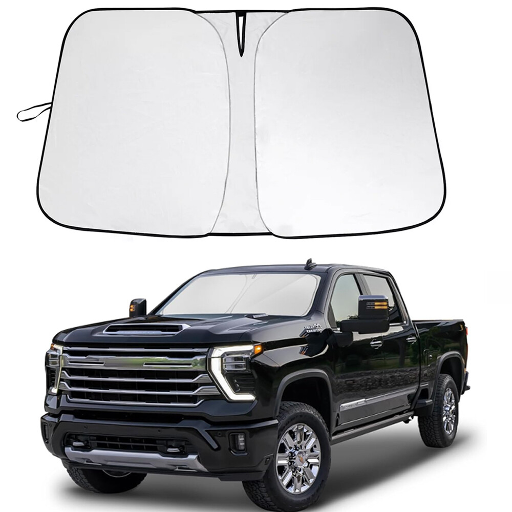 Front Windshield Foldable Sunshade Sun Shade Visor For Chevy Silverado 2019-2025