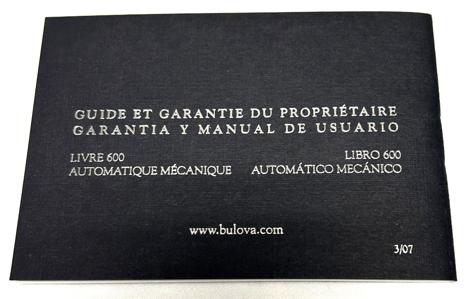 Accutron Owner's Guide and Warranty