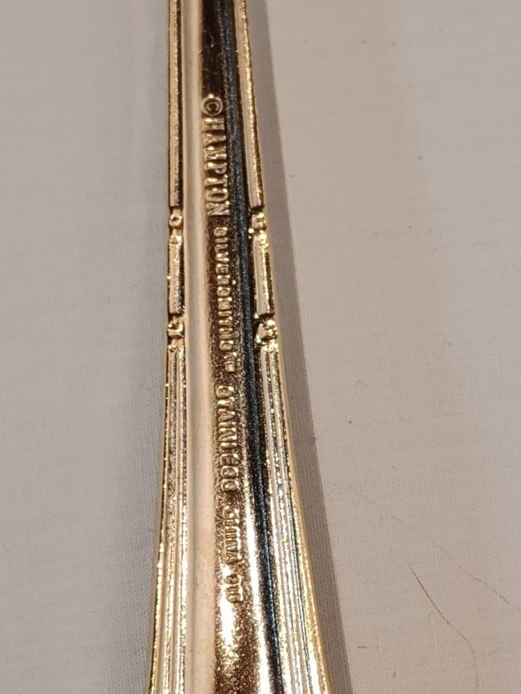 86 Pc Hampton Silversmiths China 215 Flatware Set Gold Plated In Original Case