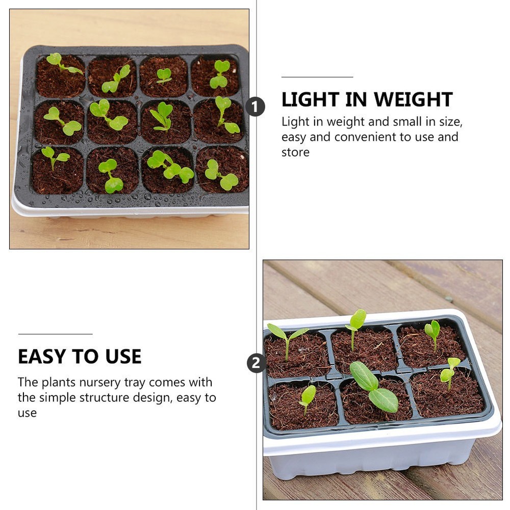 6 Pcs Plant Germination Trays Plastic Growing Boxes for Gardening Use