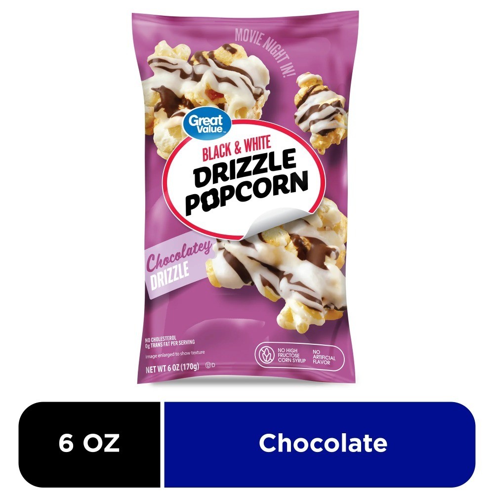 Black and White Drizzle Popcorn 6 oz Twin Pack