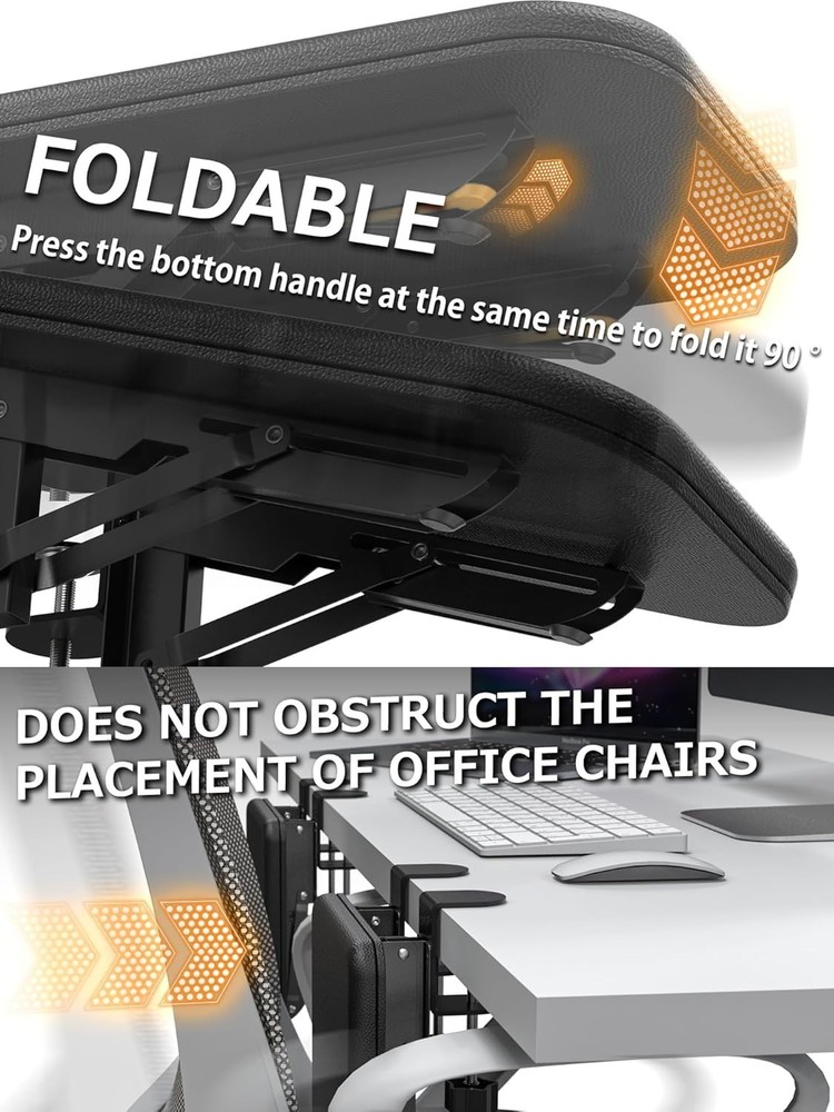 Comfortable Adjustable Wrist Rest for Desk - Ergonomic Foam Support (9" Black)