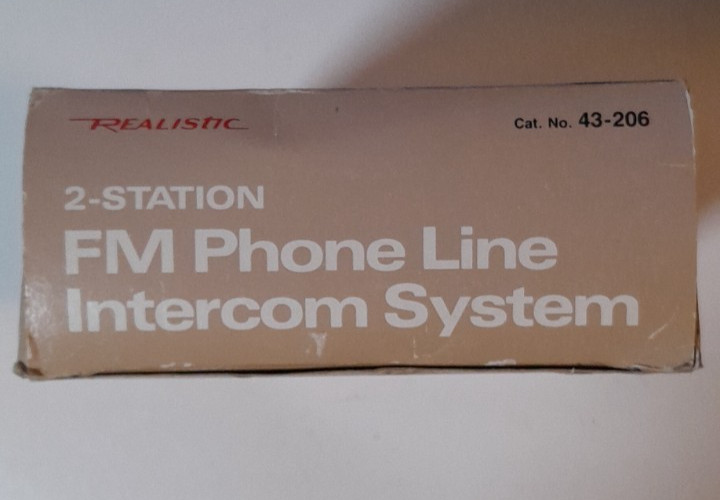 Realistic 2-Station FM Phone Line Intercom System 43-206