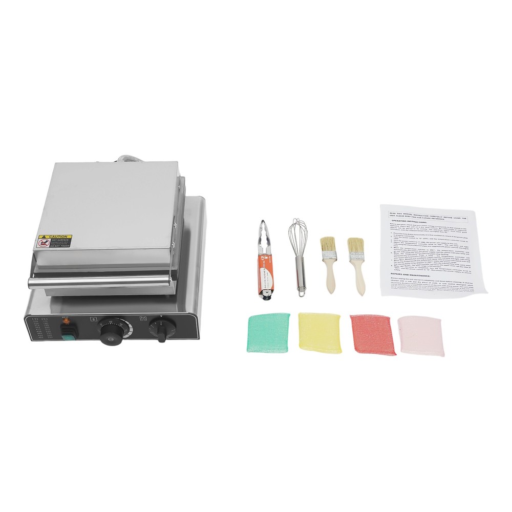 Electronic Commercial Lolly Waffle Stick Baker Machine Waffle Maker Silver