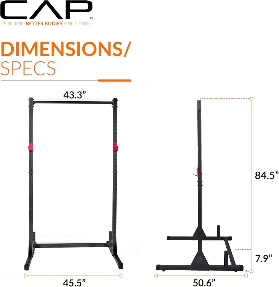 Reliable Heavy-Duty Power Rack - 500 lbs Max Capacity, Includes Storage Posts