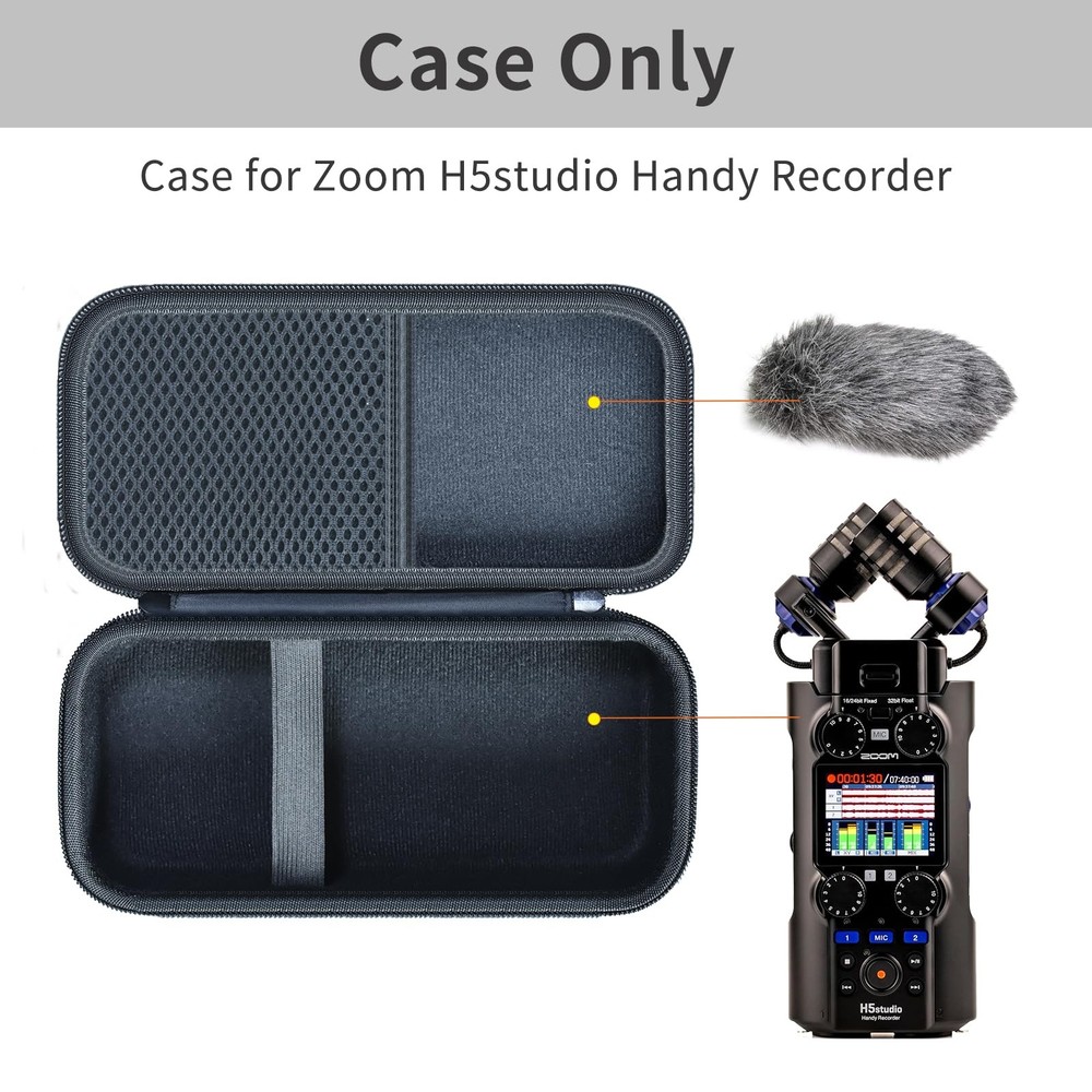 Case Compatible with Zoom H5studio Handy Recorder Microphone(Case Only) Small