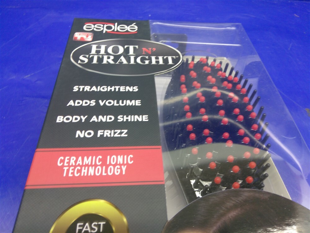 Esplee Hot N' Straight Styling Brush Ceramic Ionic Technology Black
