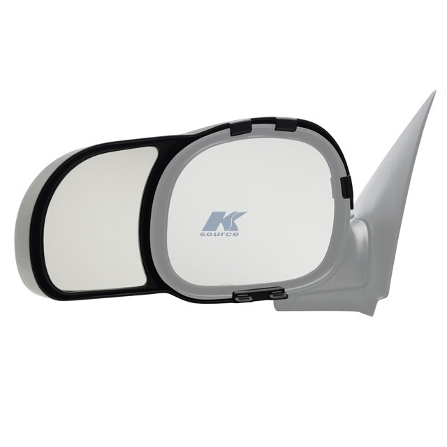 K-Source 81600 Snap-On Towing Mirrors For Select Ford/Lincoln Models, Black, Sta