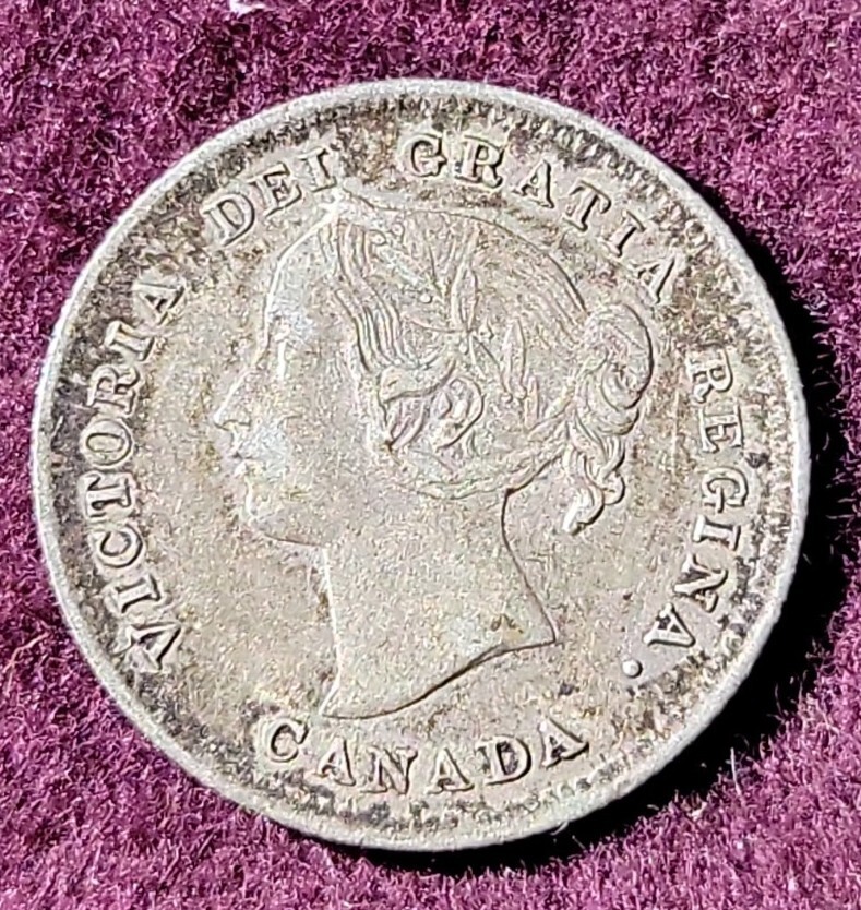 1898 Canada 5 cent silver - Solid VF/XF ( stk#K964