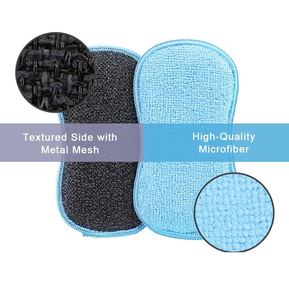 HOMEXCEL 12 Pack Multi-Purpose Scrub Sponges Kitchen, Dish Sponge, Multicolor