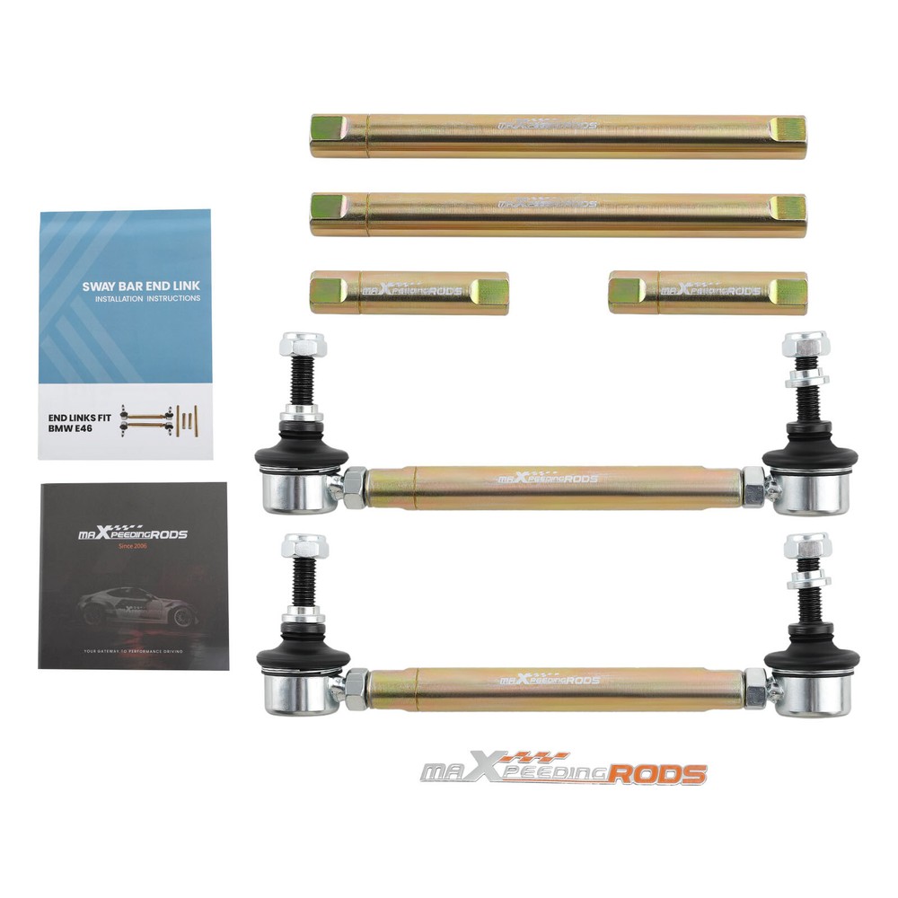Front Adjustable Sway Bar End Links For BMW E36 E46 + M3 E90 / E91 / E92 / E93