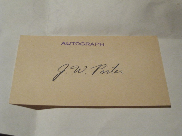 Hal Griggs Autographed Index Card JSA Auc Certified