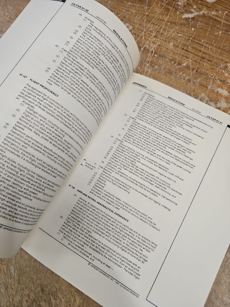 Federal Aviation Regulations Book Effective September 1989