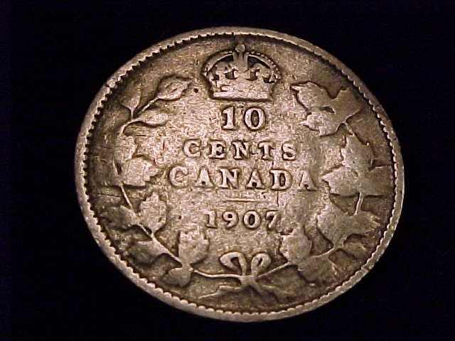 1907 Canada 10 Cent, Good Grade