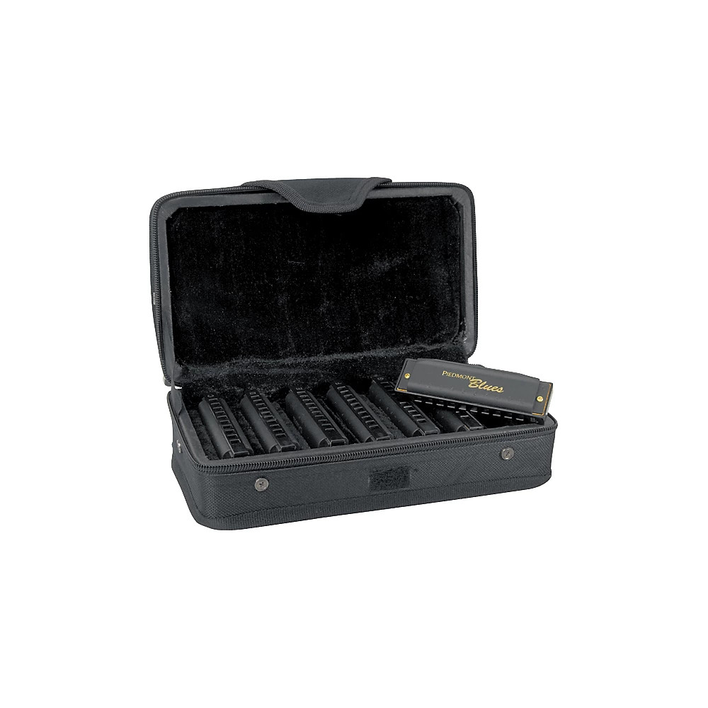 Hohner Piedmont Blues 7-Harmonica Pack with Case