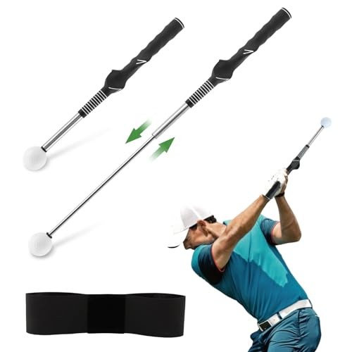 Retractable Golf Swing Training Aid – Fix Rhythm & Stop Slicing/Hooking, Right